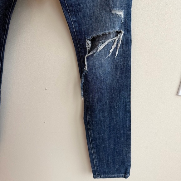 WildFox Dark Blue Distressed Skinny Jeans - Picture 5 of 14